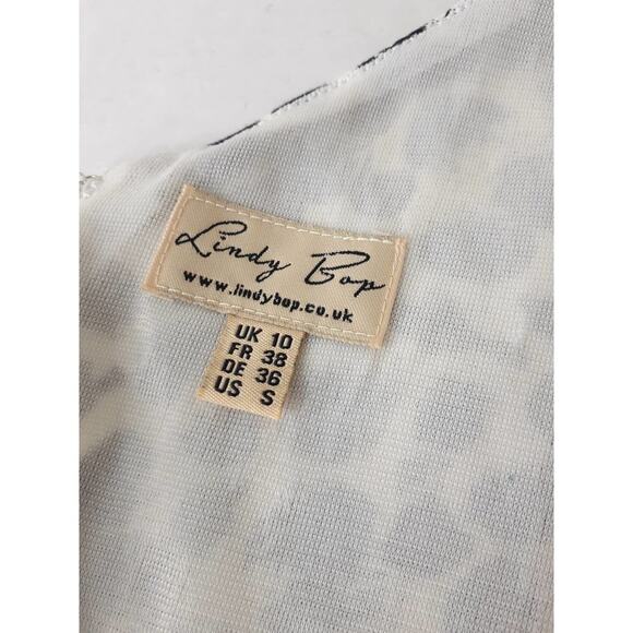 LINDY BOP Retro Rockabilly Dress SM Swing A-Line Pleated Full Animal Print - Picture 3 of 6